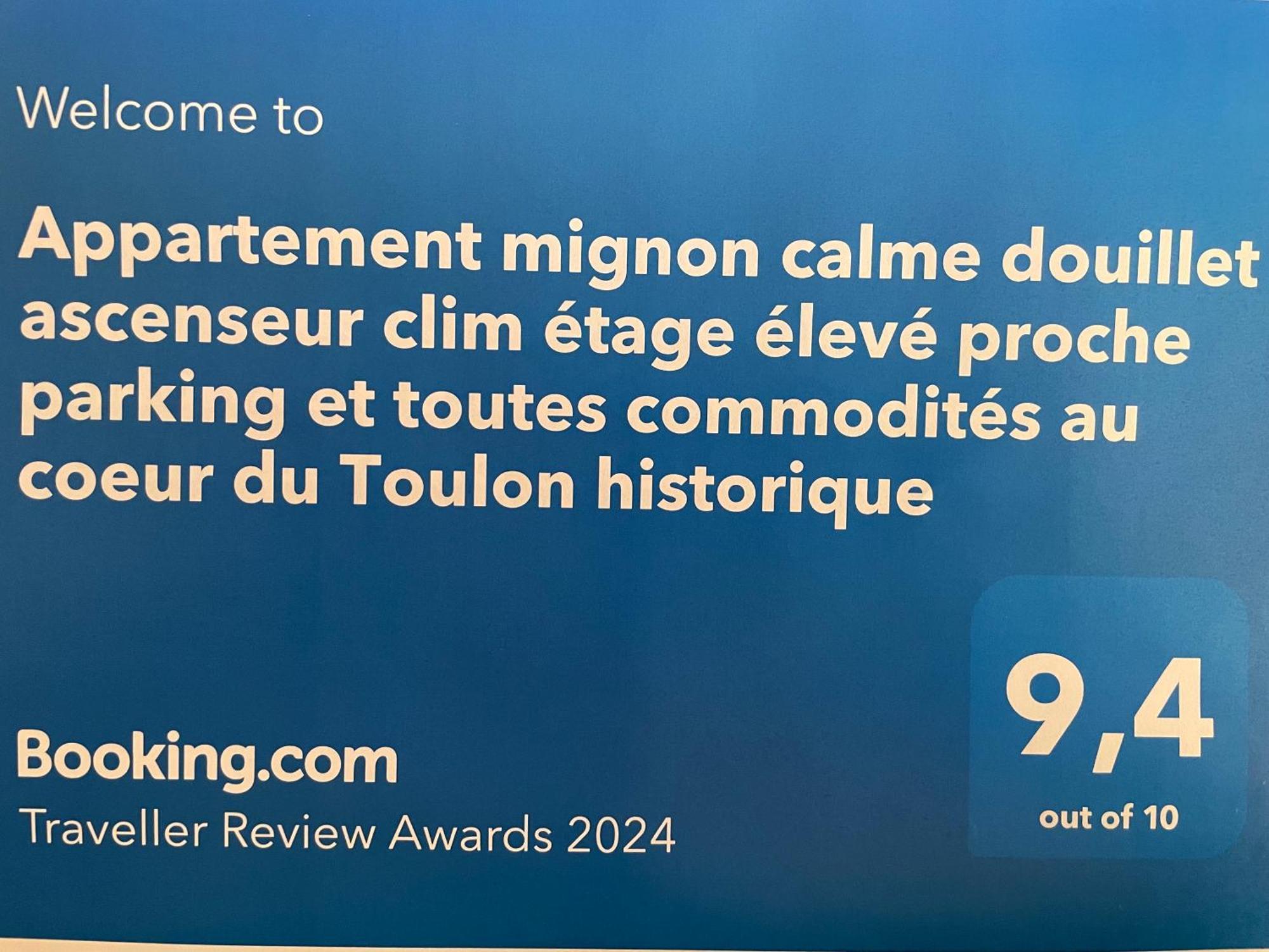 Appartement Mignon Calme Douillet Ascenseur Clim Etage Eleve Proche Parking Et Toutes Commodites Au Coeur Du Toulon Historique Exteriör bild